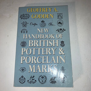 New Handbook of British Pottery & Porcelain Marks Book Blue Yellow